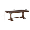 Feva Dining Table | 78-96" Extendable Top | Cherry Brown Trestle Base