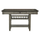 Rome Counter Height Dining Table | 60" Top with Wine Rack | Gray Brown