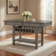 Rome Counter Height Dining Table | 60" Top with Wine Rack | Gray Brown