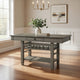 Rome Counter Height Dining Table | 60" Top with Wine Rack | Gray Brown