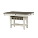Rome Counter Height Dining Table | 60" Top with Wine Rack | White Brown
