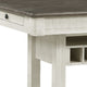 Rome Counter Height Dining Table | 60" Top with Wine Rack | White Brown