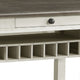 Rome Counter Height Dining Table | 60" Top with Wine Rack | White Brown