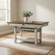 Rome Counter Height Dining Table | 60" Top with Wine Rack | White Brown
