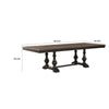 Tom Dining Table | 82-104" Extendable Top | Trestle Base | 2 Tone Brown