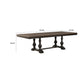 Tom Dining Table | 82-104" Extendable Top | Trestle Base | 2 Tone Brown
