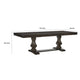 Ruth Dining Table | 77-95" Extendable Top | Classic Rustic Brown Trestle