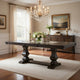 Ruth Dining Table | 77-95" Extendable Top | Classic Rustic Brown Trestle