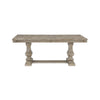 Ruth Dining Table | 77-95" Extendable Top | Brownish Gray Trestle Base