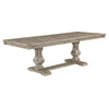 Ruth Dining Table | 77-95" Extendable Top | Brownish Gray Trestle Base
