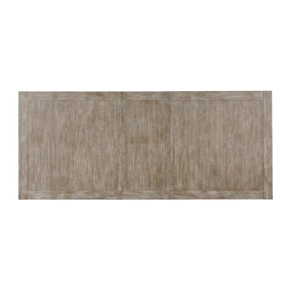 Ruth Dining Table | 77-95" Extendable Top | Brownish Gray Trestle Base