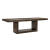 Olia Dining Table | 76-96" Extendable Top with Square Base | Brown