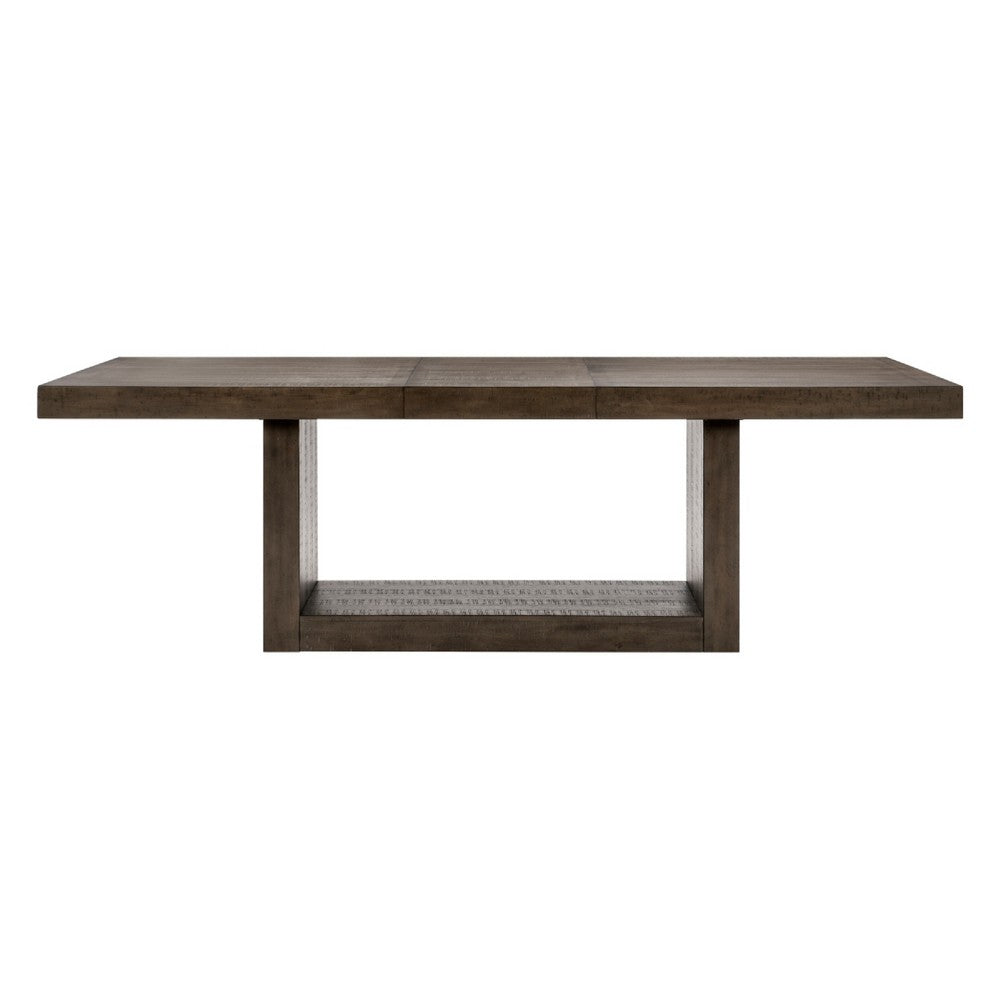Olia Dining Table | 76-96" Extendable Top with Square Base | Brown