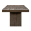 Olia Dining Table | 76-96" Extendable Top with Square Base | Brown