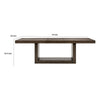 Olia Dining Table | 76-96" Extendable Top with Square Base | Brown