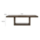 Olia Dining Table | 76-96" Extendable Top with Square Base | Brown