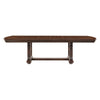 Devi Dining Table | 80-108" Extendable Top | Trestle Base | Oak Brown