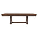 Devi Dining Table | 80-108" Extendable Top | Trestle Base | Oak Brown