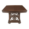 Devi Dining Table | 80-108" Extendable Top | Trestle Base | Oak Brown