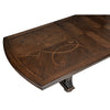 Devi Dining Table | 80-108" Extendable Top | Trestle Base | Oak Brown