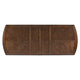 Devi Dining Table | 80-108" Extendable Top | Trestle Base | Oak Brown