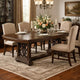 Devi Dining Table | 80-108" Extendable Top | Trestle Base | Oak Brown