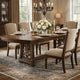 Devi Dining Table | 80-108" Extendable Top | Trestle Base | Oak Brown