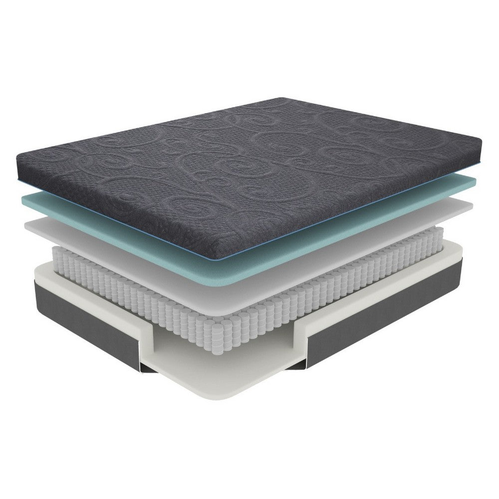 Kae Queen Size Mattress | Hybrid Cool Gel Infused Memory Foam | 8" Firm