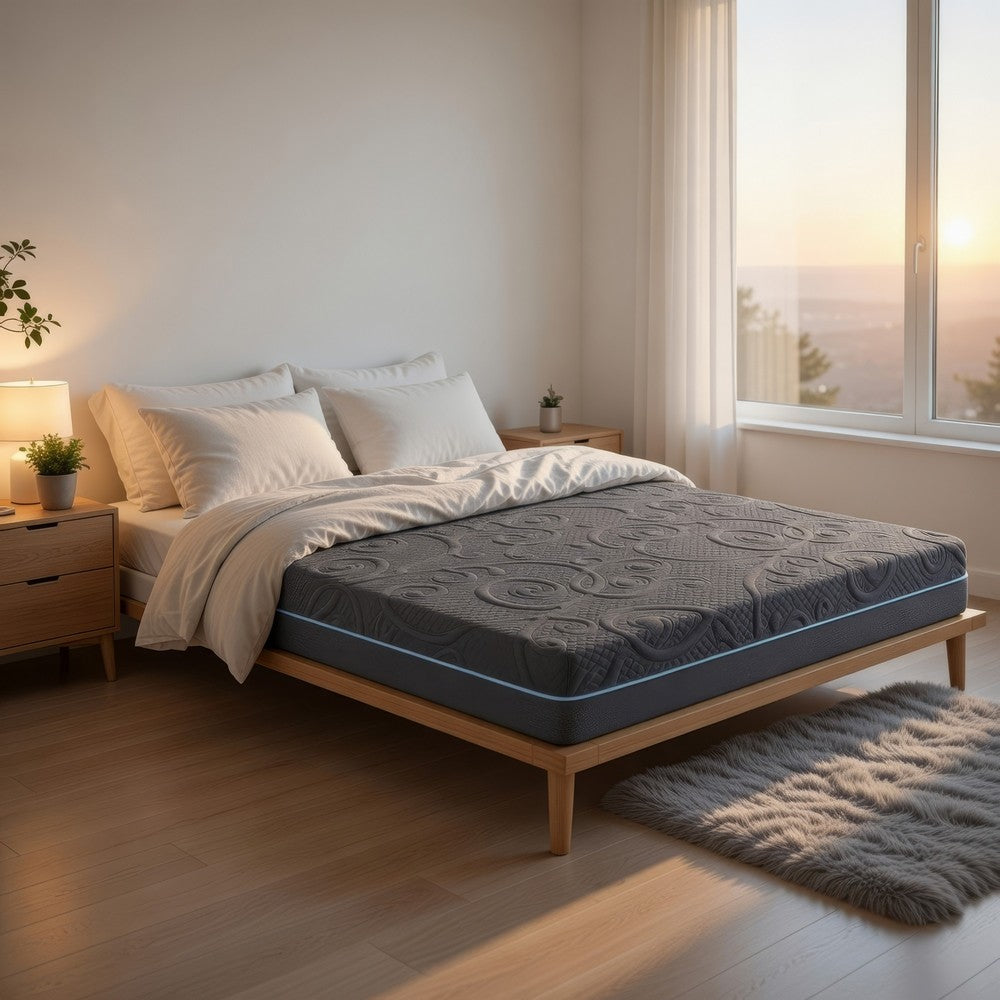 Kae Queen Size Mattress | Hybrid Cool Gel Infused Memory Foam | 8" Firm