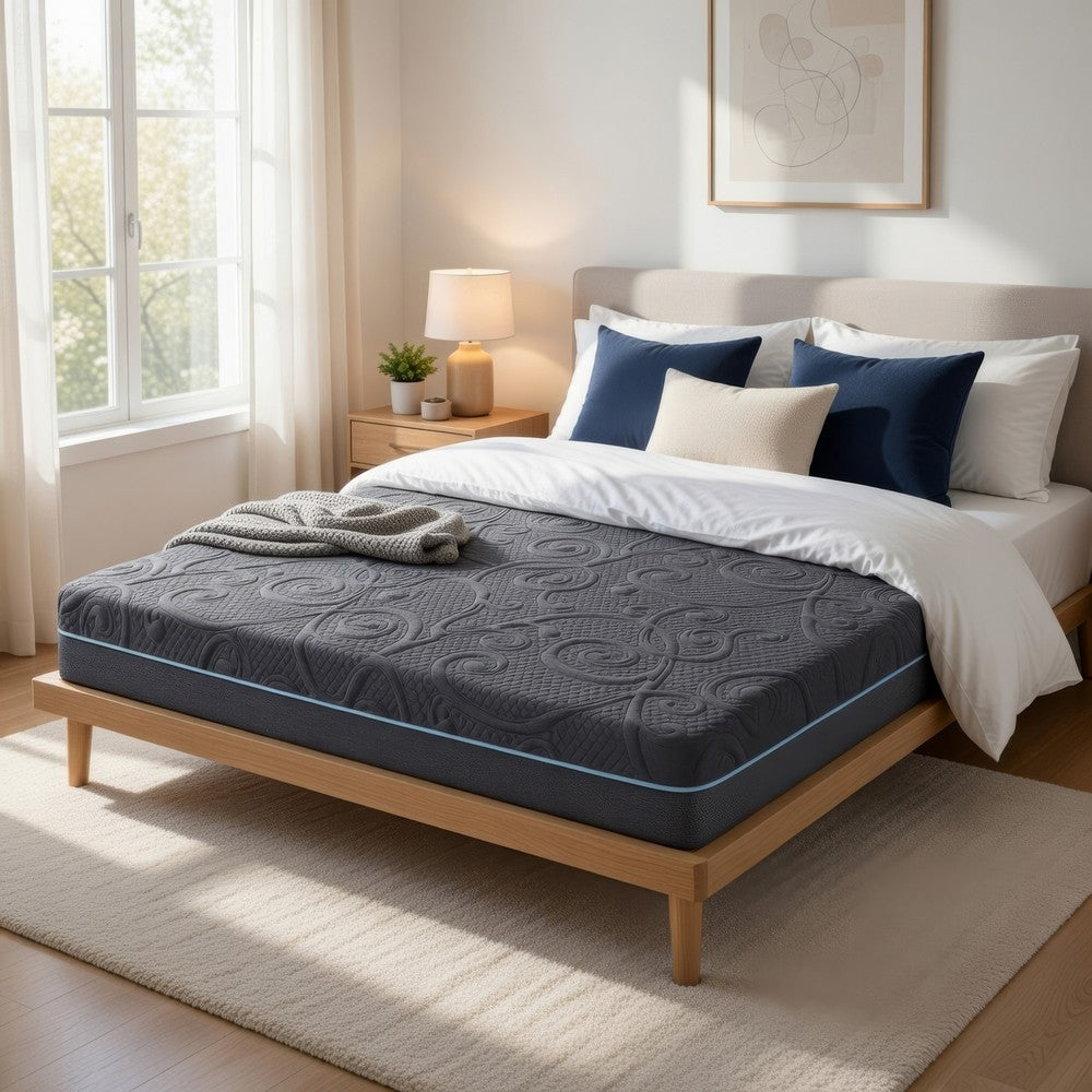 Kae Queen Size Mattress | Hybrid Cool Gel Infused Memory Foam | 8" Firm