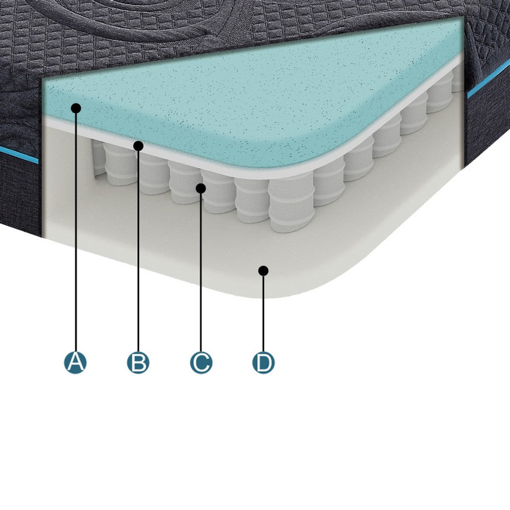 Kae Twin Size Mattress | Hybrid Cool Gel Infused Memory Foam | 8" Firm