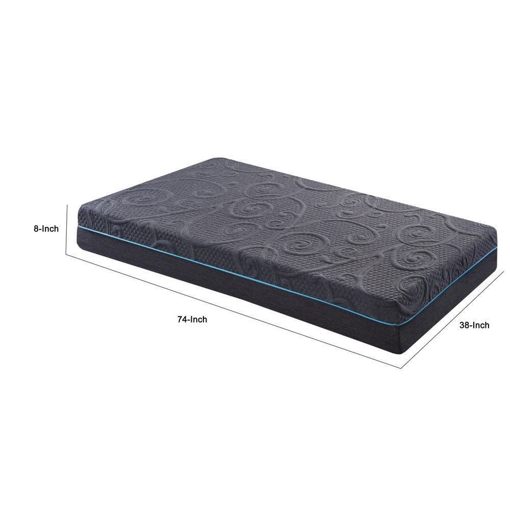 Kae Twin Size Mattress | Hybrid Cool Gel Infused Memory Foam | 8" Firm