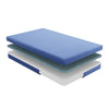 Fia Twin Mattress with 1 Pillow | Charcoal Gel Firm Memory Foam | Blue 7"