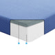 Fia Twin Mattress with 1 Pillow | Charcoal Gel Firm Memory Foam | Blue 7"