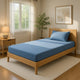 Fia Twin Mattress with 1 Pillow | Charcoal Gel Firm Memory Foam | Blue 7"