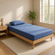 Fia Twin Mattress with 1 Pillow | Charcoal Gel Firm Memory Foam | Blue 7"