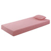 Fia Twin Mattress with 1 Pillow | Charcoal Gel Firm Memory Foam | Pink 7"