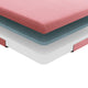 Fia Twin Mattress with 1 Pillow | Charcoal Gel Firm Memory Foam | Pink 7"
