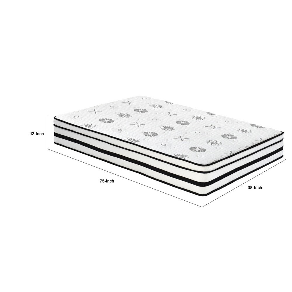 Via Twin Size Mattress | 4 Layer Hybrid Foam | 12" Medium Firmness