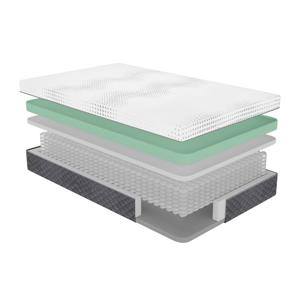 Mea Twin Mattress | Cooling Gel Green Tea Memory Foam | 12" Firm Support