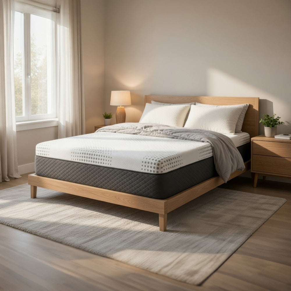 Mea Twin Mattress | Cooling Gel Green Tea Memory Foam | 12" Firm Support
