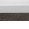 Din Twin Size Bed | Tufted Black Faux Leather Upholstery | Dark Gray