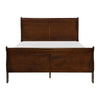 Vele Full Size Sleigh Bed | Louis Philippe Style | Cherry Brown Finish