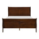 Vele Full Size Sleigh Bed | Louis Philippe Style | Cherry Brown Finish