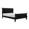 Vele Full Size Sleigh Bed | Louis Philippe Style | Burnished Black