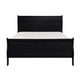 Vele Full Size Sleigh Bed | Louis Philippe Style | Burnished Black