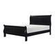 Vele Full Size Sleigh Bed | Louis Philippe Style | Burnished Black