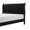 Vele Full Size Sleigh Bed | Louis Philippe Style | Burnished Black