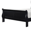 Vele Full Size Sleigh Bed | Louis Philippe Style | Burnished Black