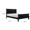 Vele Full Size Sleigh Bed | Louis Philippe Style | Burnished Black